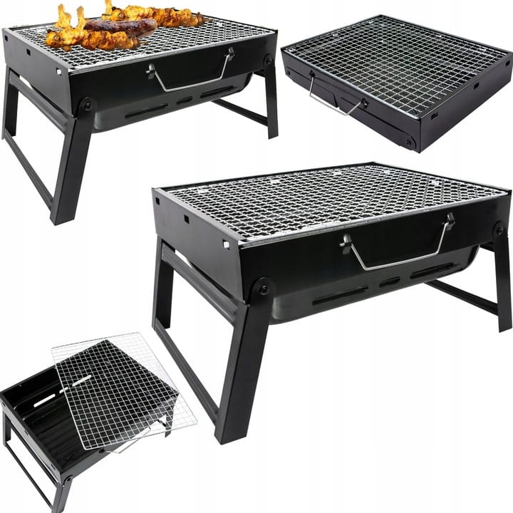 GRILL WĘGLOWY OGRODOWY TURYSTYCZNY WALIZKA SKŁADANY PRZENOŚNY BBQ