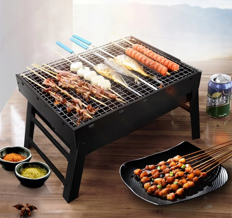 GRILL WĘGLOWY OGRODOWY TURYSTYCZNY WALIZKA SKŁADANY PRZENOŚNY BBQ