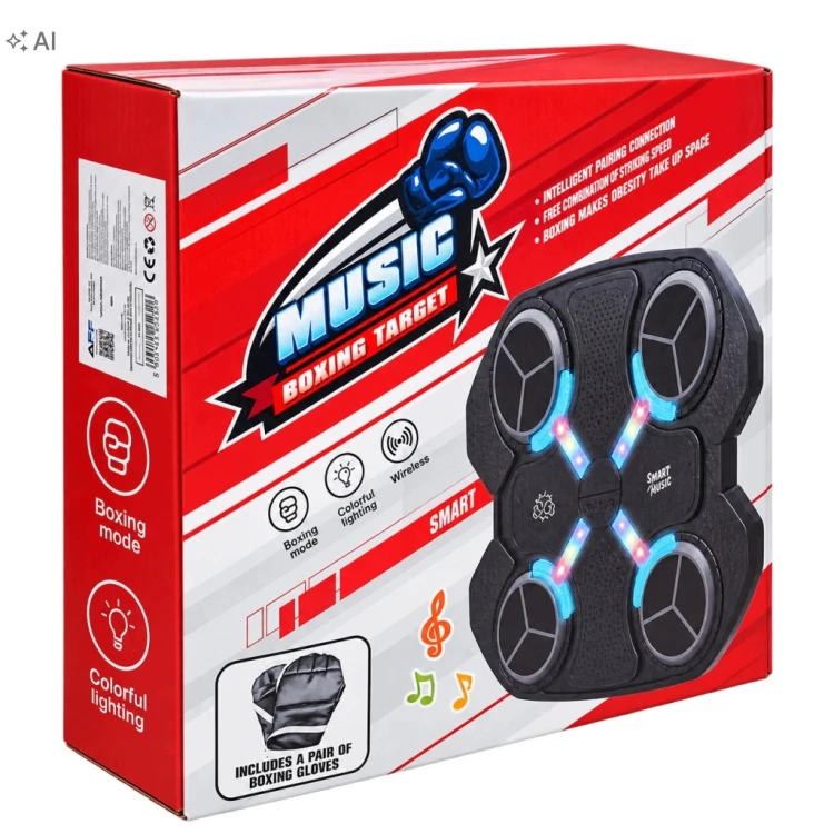 Tarcza do Boksowania Bezprzewodowa Bluetooth Rekawice Przyssawki Zestaw