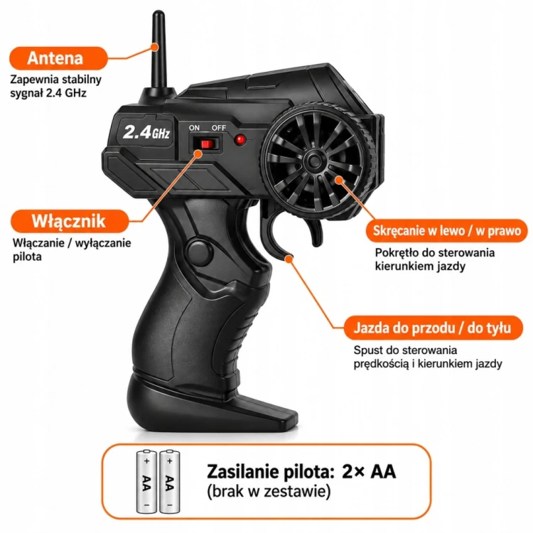 SAMOCHÓD ZDALNIE STEROWANY TERENOWY MONSTER TRUCK 4x4 AUTO RC PREZENT