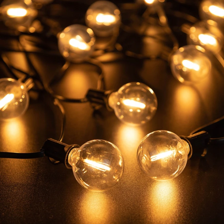 GIRLANDA LED OGRODOWA NA LAMPKI ŚWIETLNA ŻARÓWKA WODOSZCZELNA ŁAŃCUCH 20 M