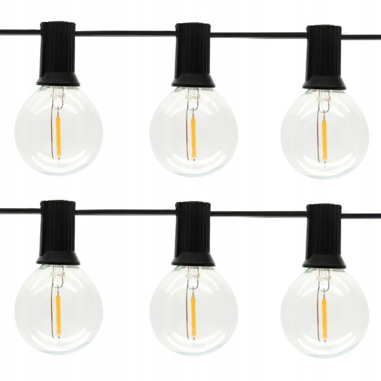 GIRLANDA LED OGRODOWA NA LAMPKI ŚWIETLNA ŻARÓWKA WODOSZCZELNA ŁAŃCUCH 20 M
