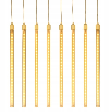LAMPKI ZEWNĘTRZNE SOPLE LED 480 50CM x10 PADAJĄCY ŚNIEG METEORY KURTYNA