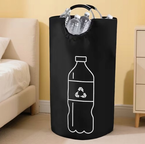 KOSZ TORBA NA BUTELKI KAUCYJNE ZWROTNE PLASTIK POJEMNIK SKŁADANY RĄCZKA 82L