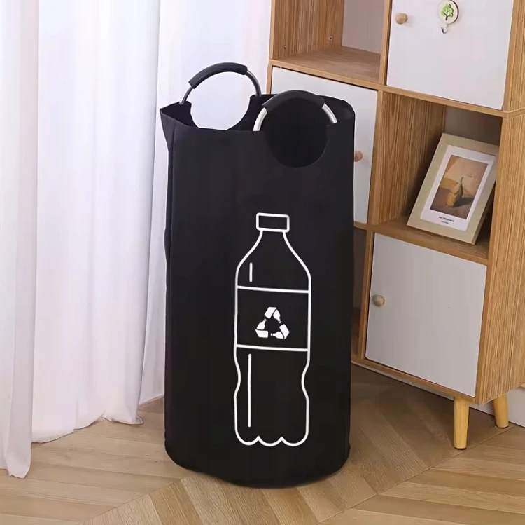 KOSZ TORBA NA BUTELKI KAUCYJNE ZWROTNE PLASTIK POJEMNIK SKŁADANY RĄCZKA 82L