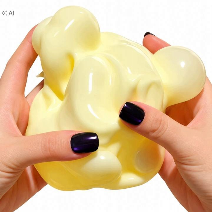Gniotek Kostka Sera 5 cm Squishy Wazelinowy Antystresowy Sensoryczny Ser