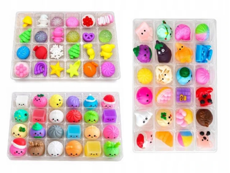 KALENDARZ ADWENTOWY SQUISHY 24 GNIOTKI DUMPLING ZABAWKI PREZENT ŚWIĘTA