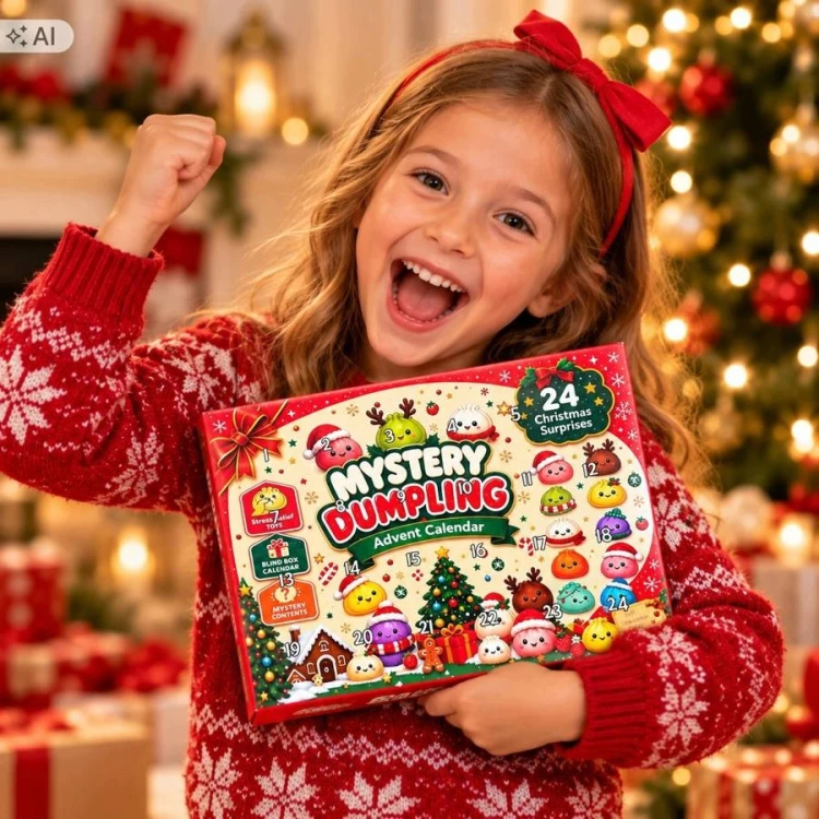 KALENDARZ ADWENTOWY SQUISHY 24 GNIOTKI DUMPLING ZABAWKI PREZENT ŚWIĘTA