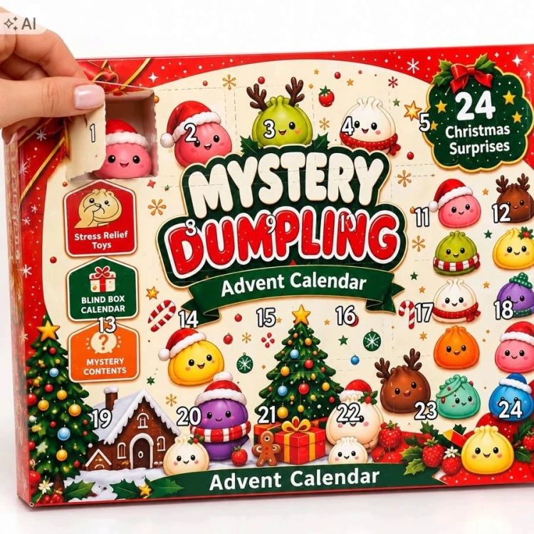 KALENDARZ ADWENTOWY SQUISHY 24 GNIOTKI DUMPLING ZABAWKI PREZENT ŚWIĘTA