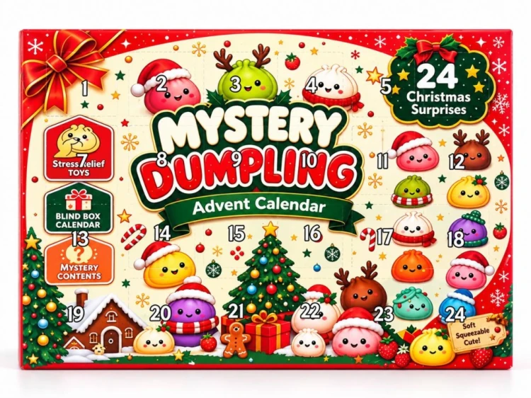 KALENDARZ ADWENTOWY SQUISHY 24 GNIOTKI DUMPLING ZABAWKI PREZENT ŚWIĘTA