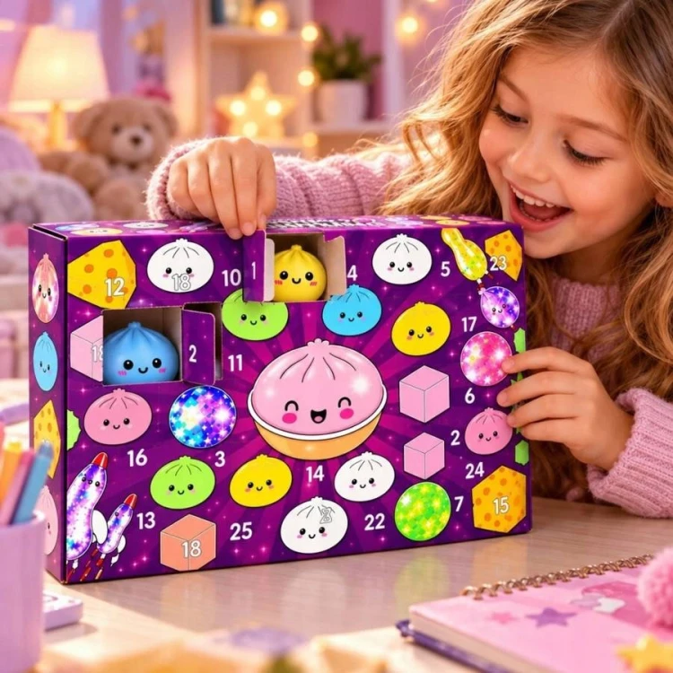 KALENDARZ ADWENTOWY SQUISHY GNIOTKI 24 DNI ANTYSTRESOWE ŚWIĄTECZNY PREZENT