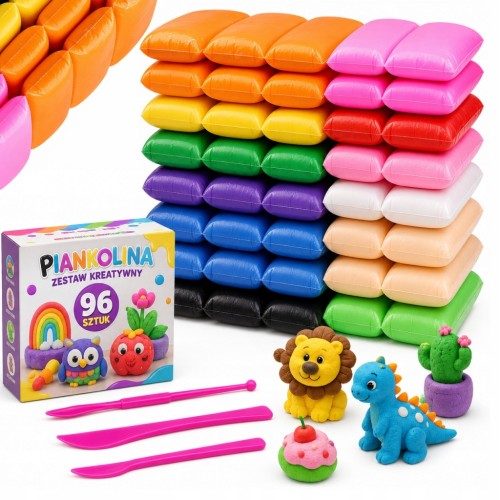 CIASTOLINA PLASTELINA PIANKOLINA GLINA POLIMEROWA MAGICZNA PIANKOWA 96 SZT