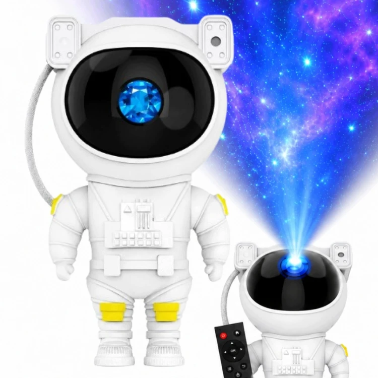 PROJEKTOR GWIAZD ASTRONAUTA Dla Dzieci Lampka Nocna Rzutnik Led Laserowy