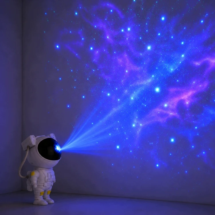 PROJEKTOR GWIAZD ASTRONAUTA Dla Dzieci Lampka Nocna Rzutnik Led Laserowy