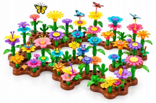 OGRÓD KREATYWNY DLA DZIECI KLOCKI KWIATY OGRÓDEK 272el GARDEN XL MOTYLE DIY