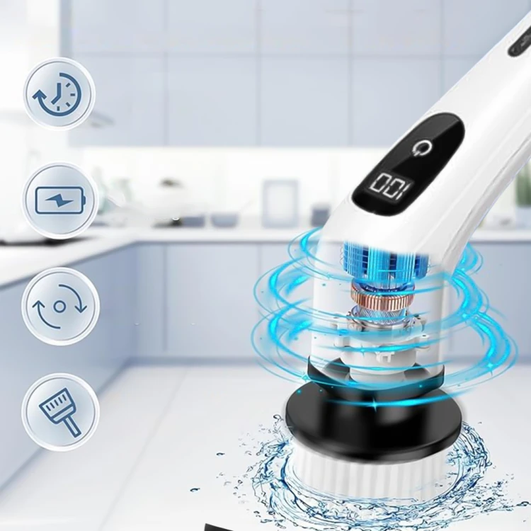 ELEKTRYCZNA SZCZOTKA OBROTOWA BEZPRZEWODOWA MOP DO CZYSZCZENIA MYCIA 9w1