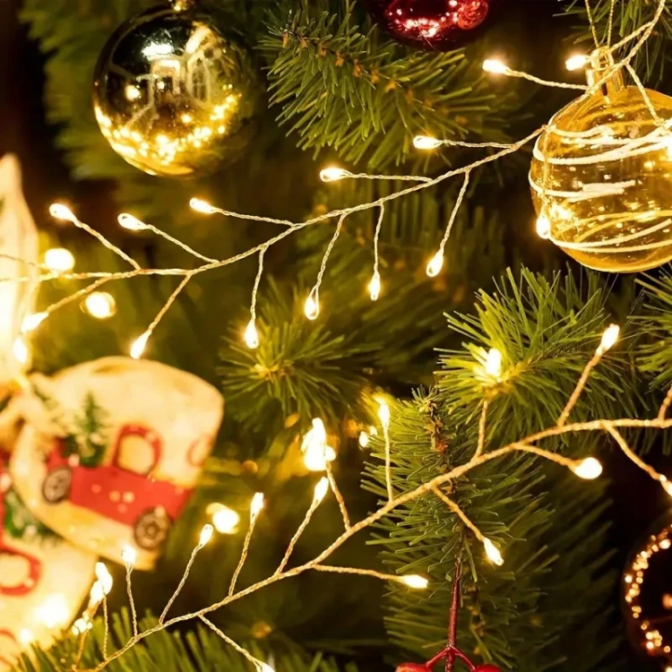 LAMPKI CHOINKOWE GIRLANDA CLUSTER RYŻ 1000 LED 30 M ŚWIĄTECZNE BIAŁE CIEPŁE