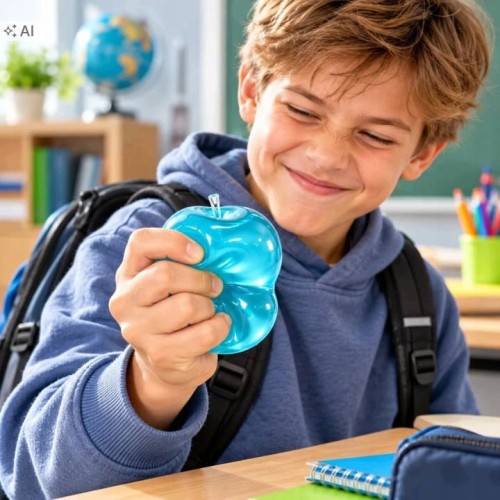 Jabłko zielone gniotek antystresowy squishy zabawka sensoryczna