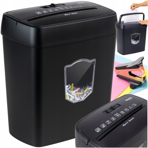 NISZCZARKA DO PAPIERU DOKUMENTÓW KART 5 ARKUSZY AUTOMATYCZNA MOCNA XXL 12 L