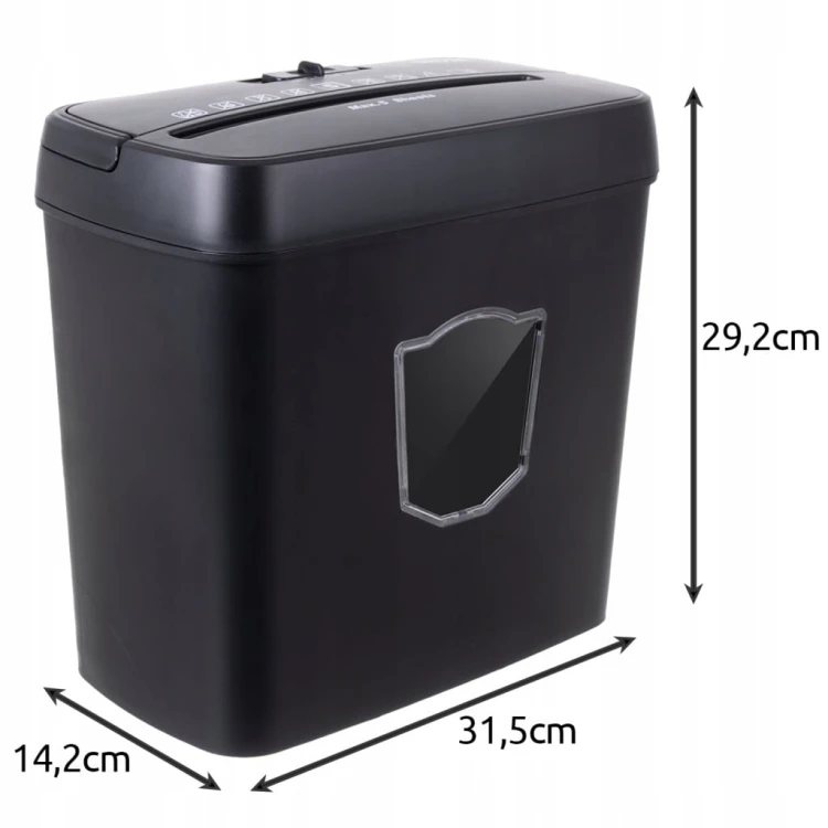 NISZCZARKA DO PAPIERU DOKUMENTÓW KART 5 ARKUSZY AUTOMATYCZNA MOCNA XXL 12 L