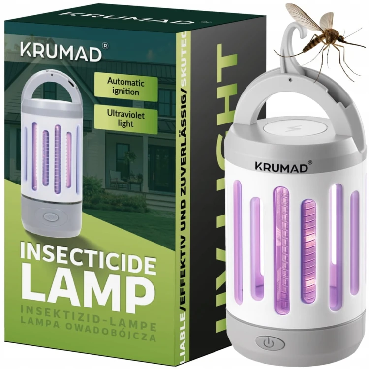 Lampa Owadobójcza UV 5W Na Muchy Komary Owady Osy Ćmy Pułapka Elektryczna