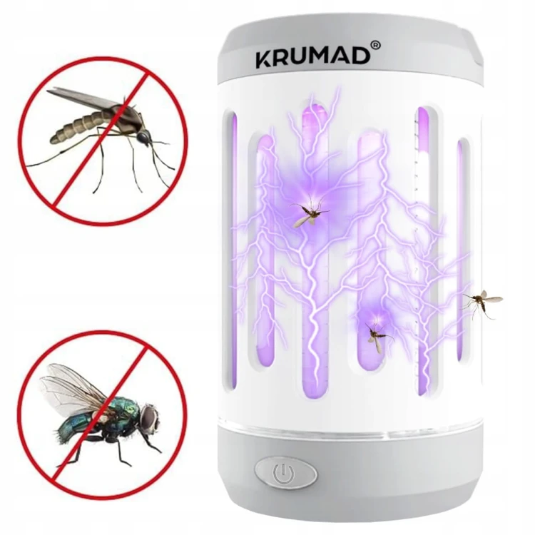 Lampa Owadobójcza UV 5W Na Muchy Komary Owady Osy Ćmy Pułapka Elektryczna