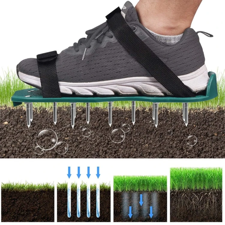 AERATOR WERTYKULATOR BUTY Z KOLCAMI DO NAPOWIETRZANIA TRAWNIKA OGRODU KOLCE