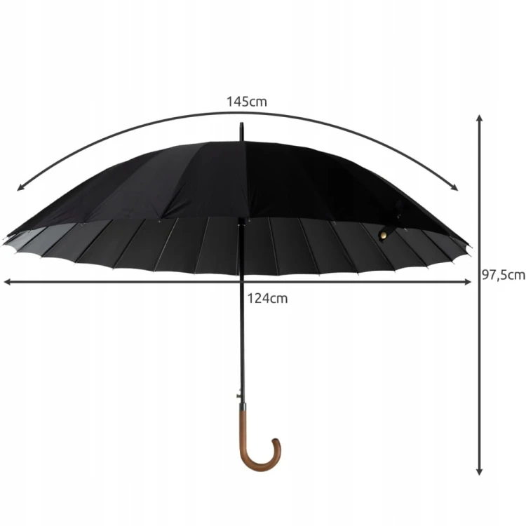 DUŻY PARASOL RZĄDOWY PREZYDENCKI 24 DRUTY Z WŁÓKNA SZKLANEGO