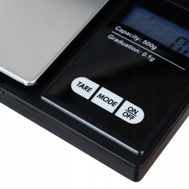 DOKŁADNA WAGA JUBILERSKA 500g 0,1g PRECYZYJNA LCD KUCHENNA PODŚWIETLANA