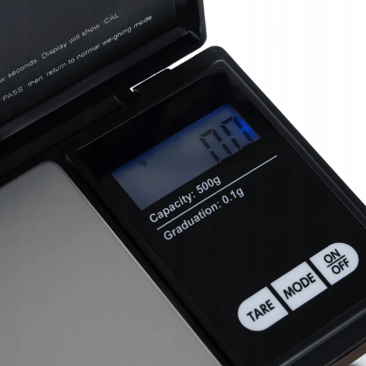 DOKŁADNA WAGA JUBILERSKA 500g 0,1g PRECYZYJNA LCD KUCHENNA PODŚWIETLANA