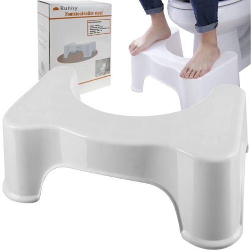 Podnóżek toaletowy Ruhhy biały tworzywo sztuczne 42x26x17 cm 60 kg