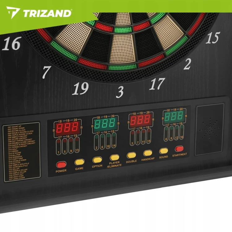 Tarcza Elektroniczna Dart do Gry w Rzutki Lotki Zestaw 27 Gier 243 warianty