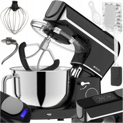 Robot planetarny kuchenny Ruhhy 2000 W czarny z podgrzewaną misą 5,5 l
