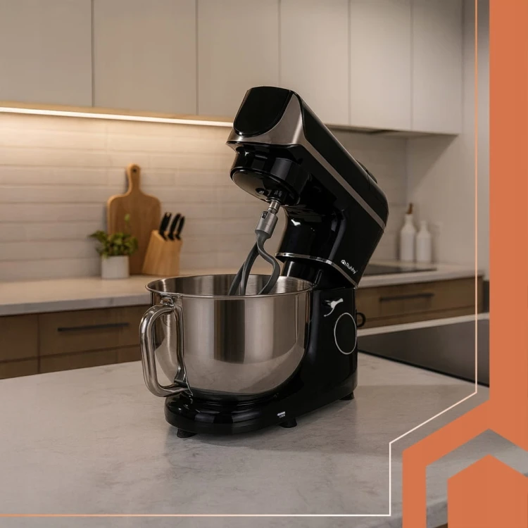 Robot planetarny kuchenny Ruhhy 2000 W czarny z podgrzewaną misą 5,5 l