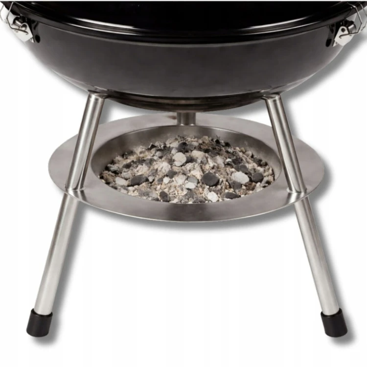 GRILL OGRODOWY WĘGLOWY ZAMYKANY POKRYWA PRZENOŚNY TURYSTYCZNY 34 CM